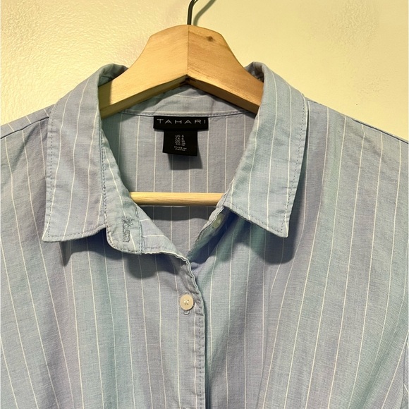 Tahari Striped Shirt Dress (Size 6) - Picture 3 of 7